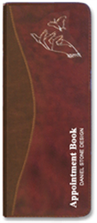 Picture of Berkeley Beauty - AB202 Daniel Stone 2-Column Refillable Leather Appointment Book Burgundy-Brown