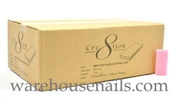 Picture of Cre8tion Item# Mini Disposable Buffing Pad Pink 400 pcs/box