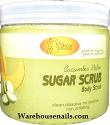 Picture of SpaRedi Item# 01340 Sugar Scrub Cucumber & Melon 16 oz