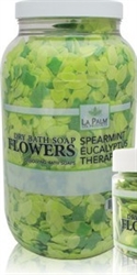 Picture of La Palm Spa - 01281 Dry Bath Soap Flowers Spearmint Eucalyptus Therapy 1 Gallon